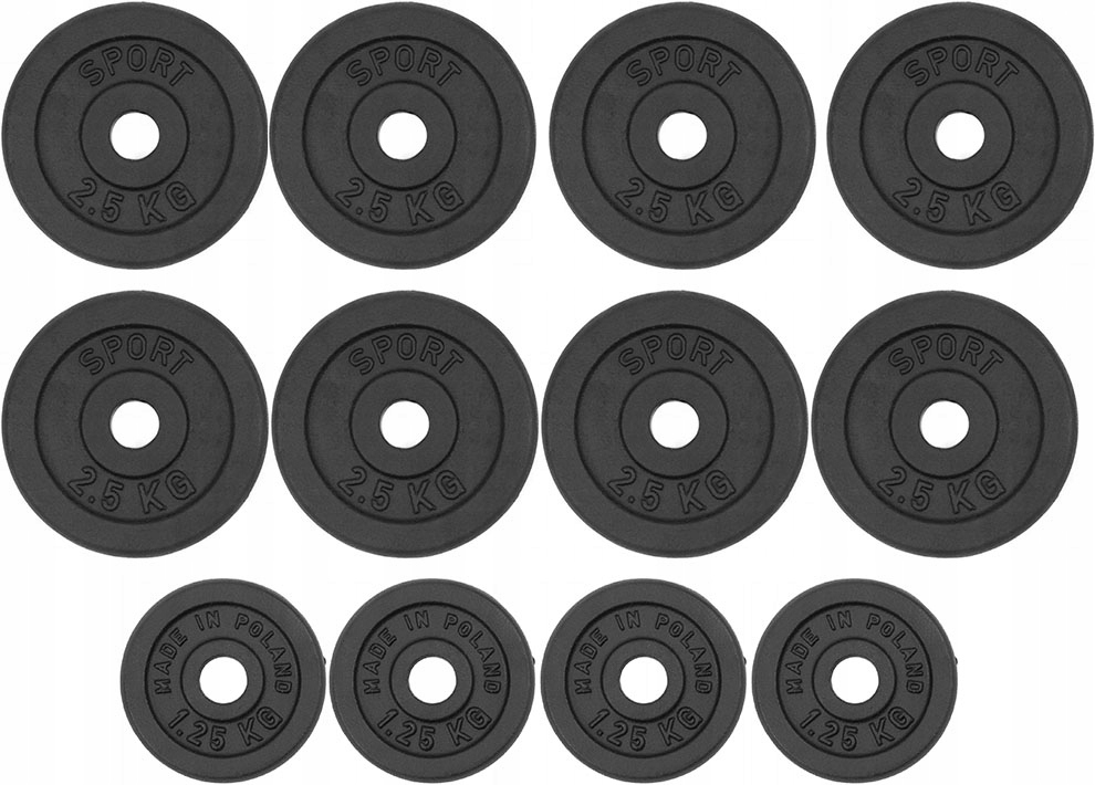 

Obciążenie Żeliwne 8x2,5kg 4x1,25kg zestaw 25kg