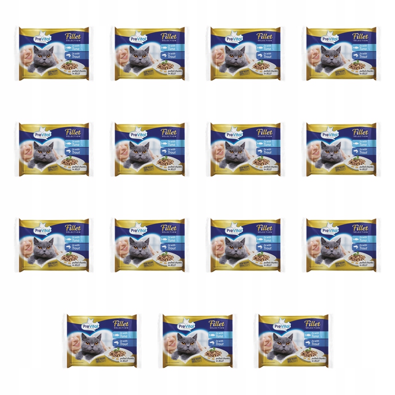 PreVital krmivo pro kočky pro kočky tuňák/pstruh X15
