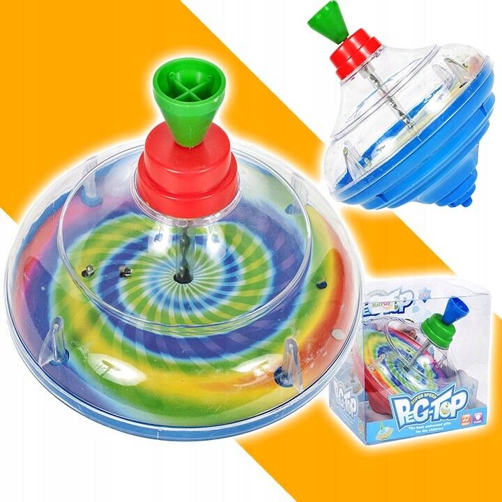 BĄCZEK TRADYCYJNY KOLOROWY GRAJĄCY ZABAWKA DLA DZIECI ŚWIECĄCY W CIEMNOŚCI Kolor dominujący odcienie niebieskiego