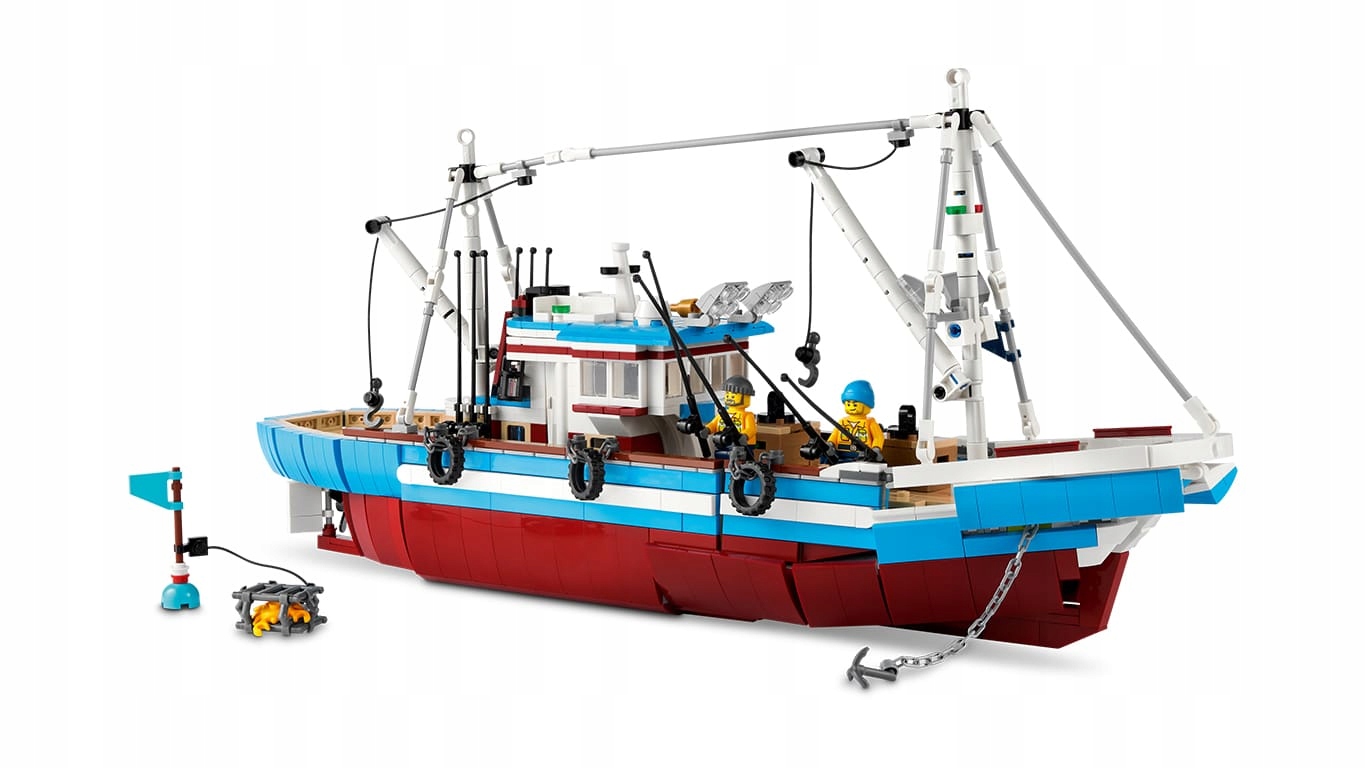 LEGO Bricklink 910010 Duży kuter rybacki Marka LEGO