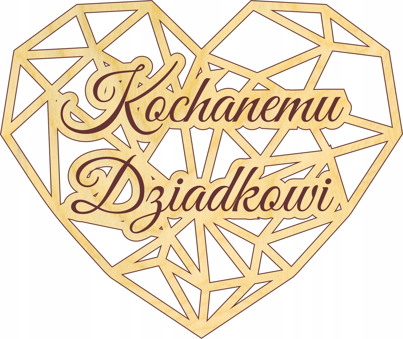 

Decoupage Ażurowy Dekor Napis Kochanemu Dziadkowi
