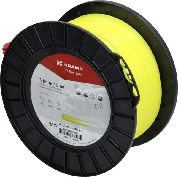 Žací struna Ø 2.4 mm 180 m kulatá žlutá Kramp NL24180RKR