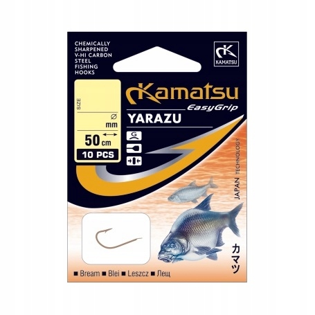 Kamatsu Yarazu Leszcz Haczyki z Przyponem r. 6 złote 10szt