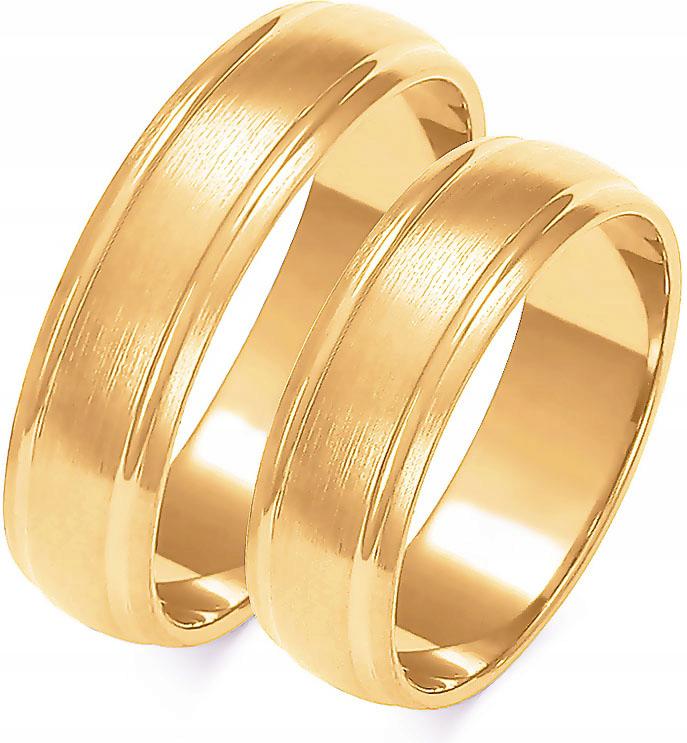 Zlatý snubní prsten 585 14K Zlaté snubní prsteny Velikost 10 s gravírováním pro ženy