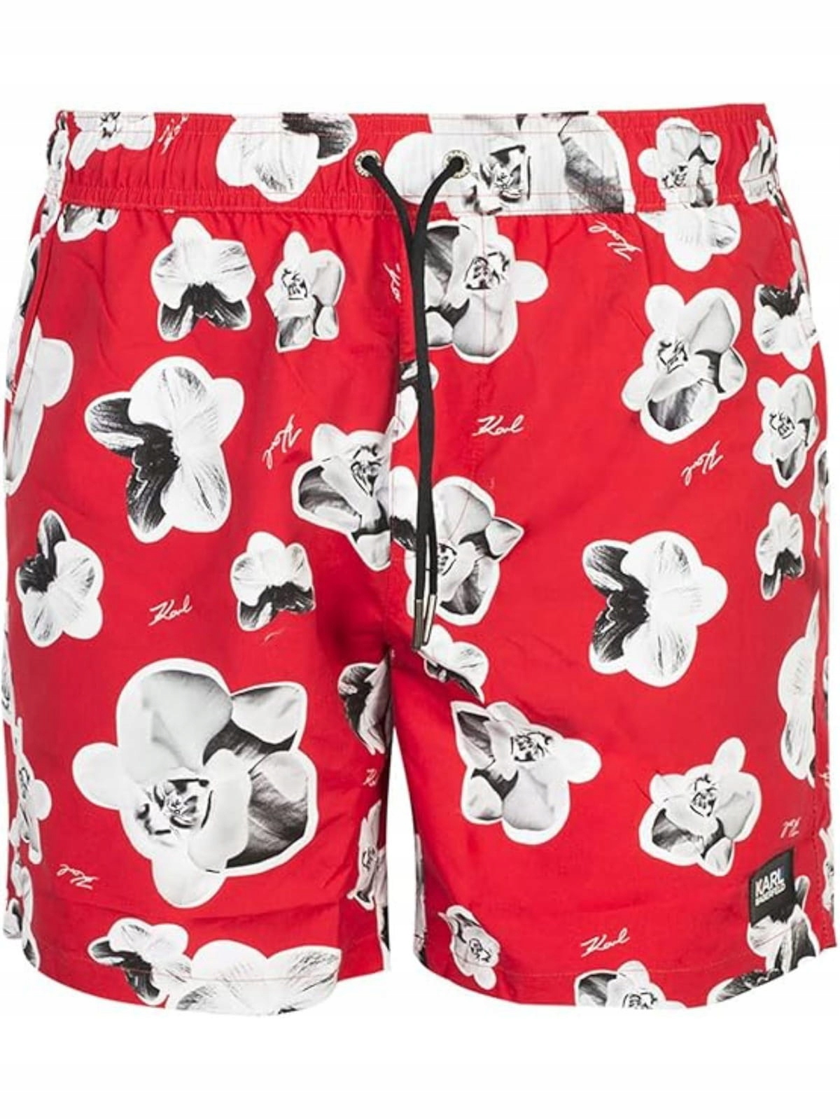 Kraťasy plavkové kraťasy Karl Lagerfeld KL20MBM12 červená S