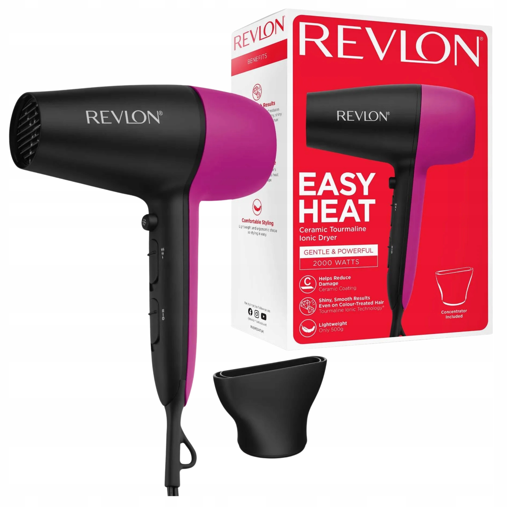 Suszarka do włosów Revlon Easy Heat RVDR5347E 2000W jonizacja ceramiczna