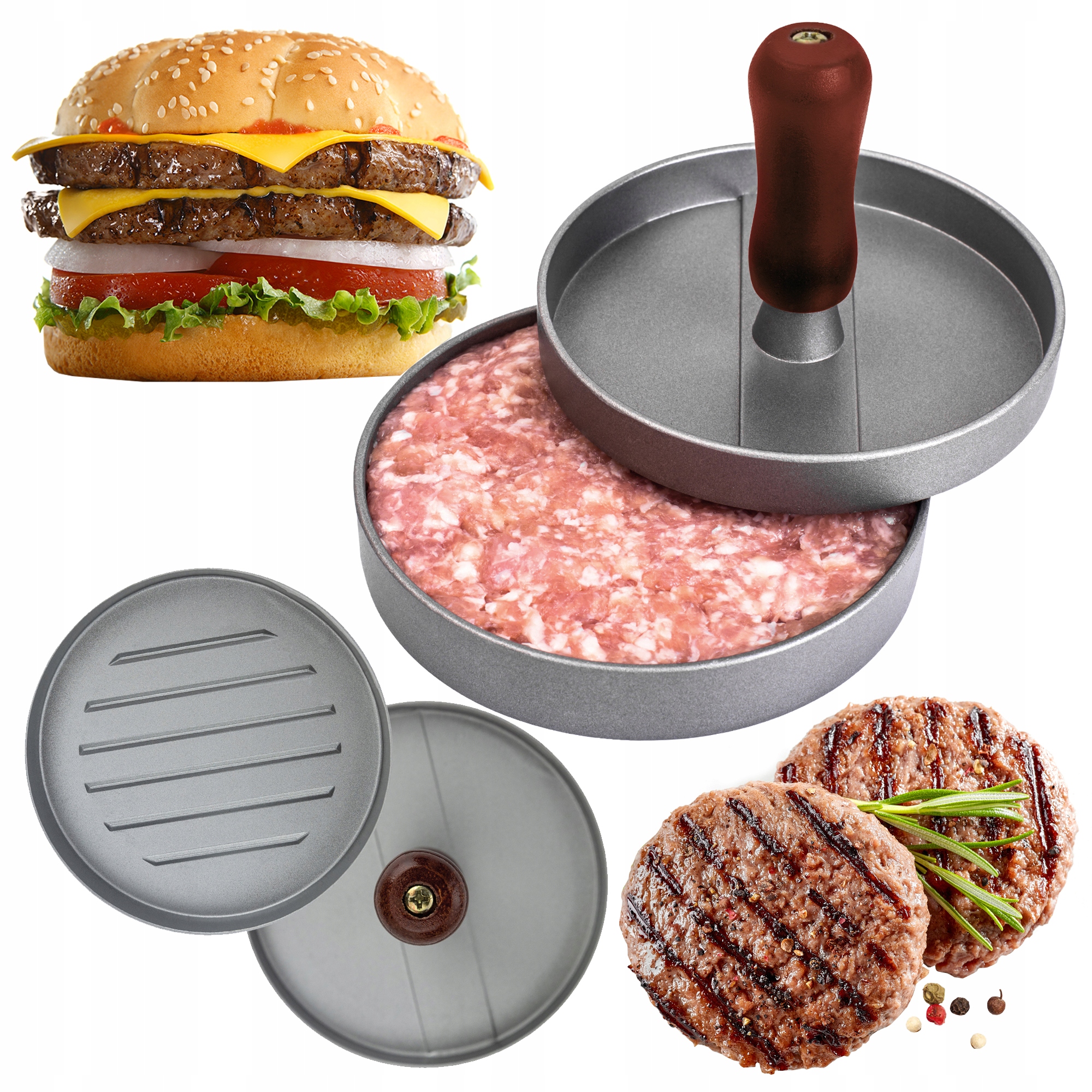 

Prasa Forma Do Hamburgerów burgerów mięsa na grill