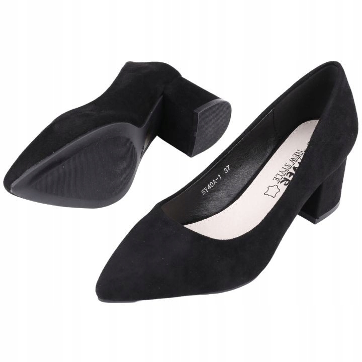Dámské Černé Lodičky Na Podpatku Seastar SY40A-1 41 Dárek