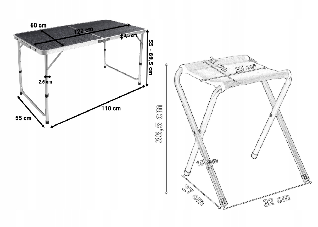 Stół turystyczny komplet***OKAZJA*** EAN (GTIN) 5904265072909