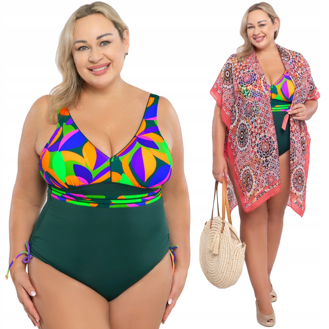 Jednodílné plavky s geometrickými vzory 52