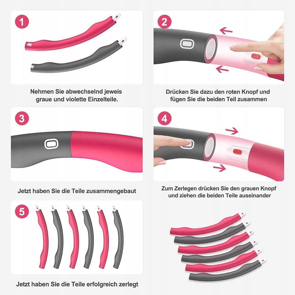 ODCHUDZAJĄCE HULAHOP KOŁO SKŁADANE HULA HOOP MIARA Marka inna