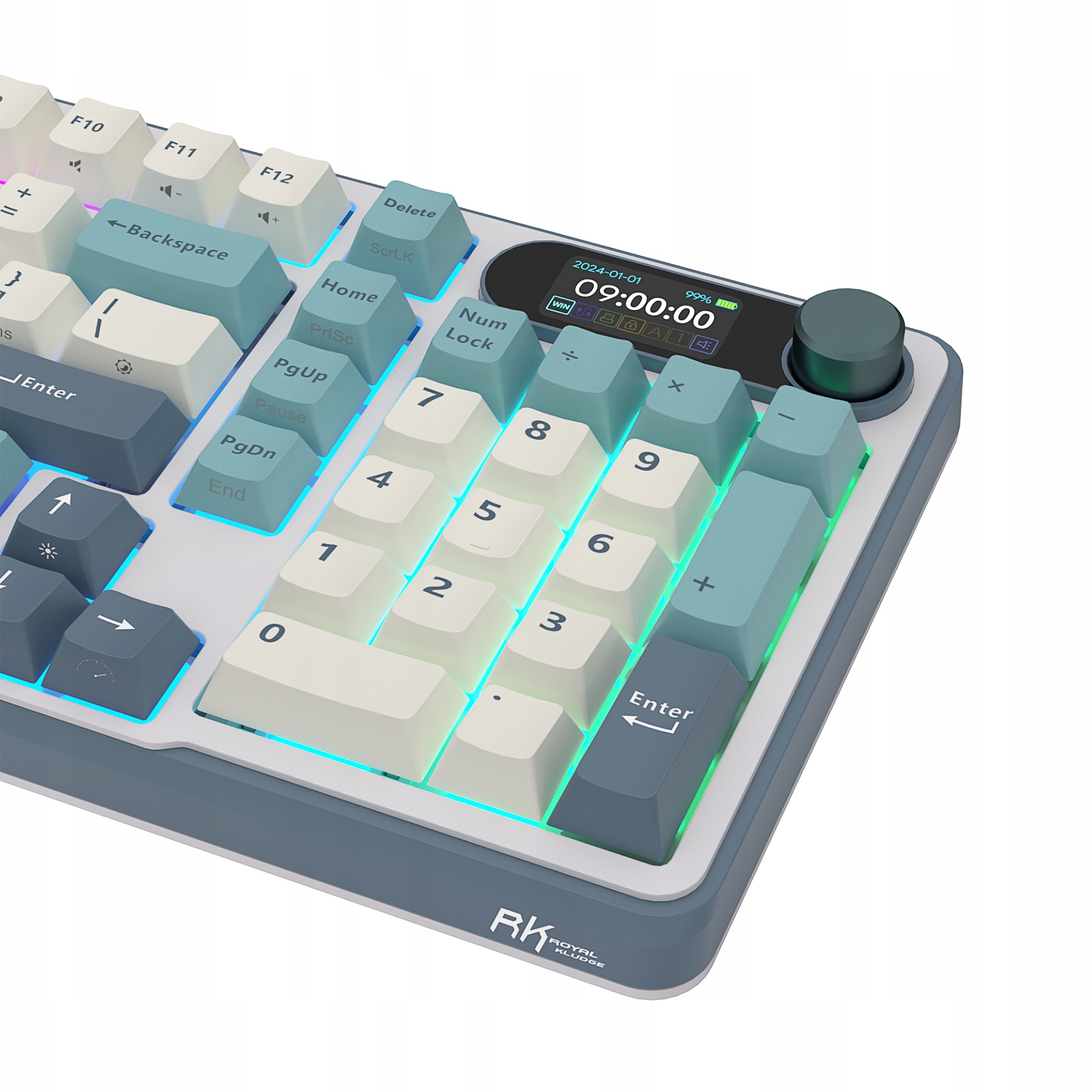 ROYAL KLUDGE RK-S98 Light Cloud Gaming Keyboard Chartreuse switch — 9