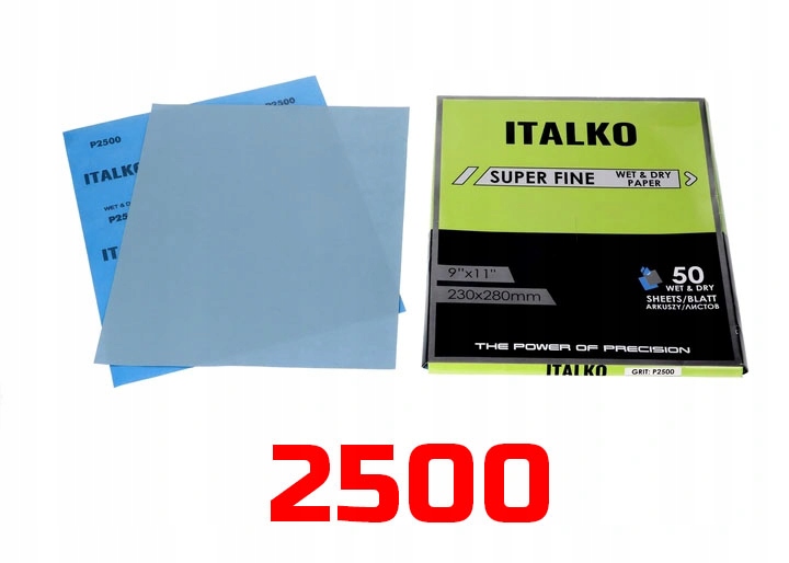 PAPIER ŚCIERNY WODNY WODOODPORNY NA MOKRO P2500