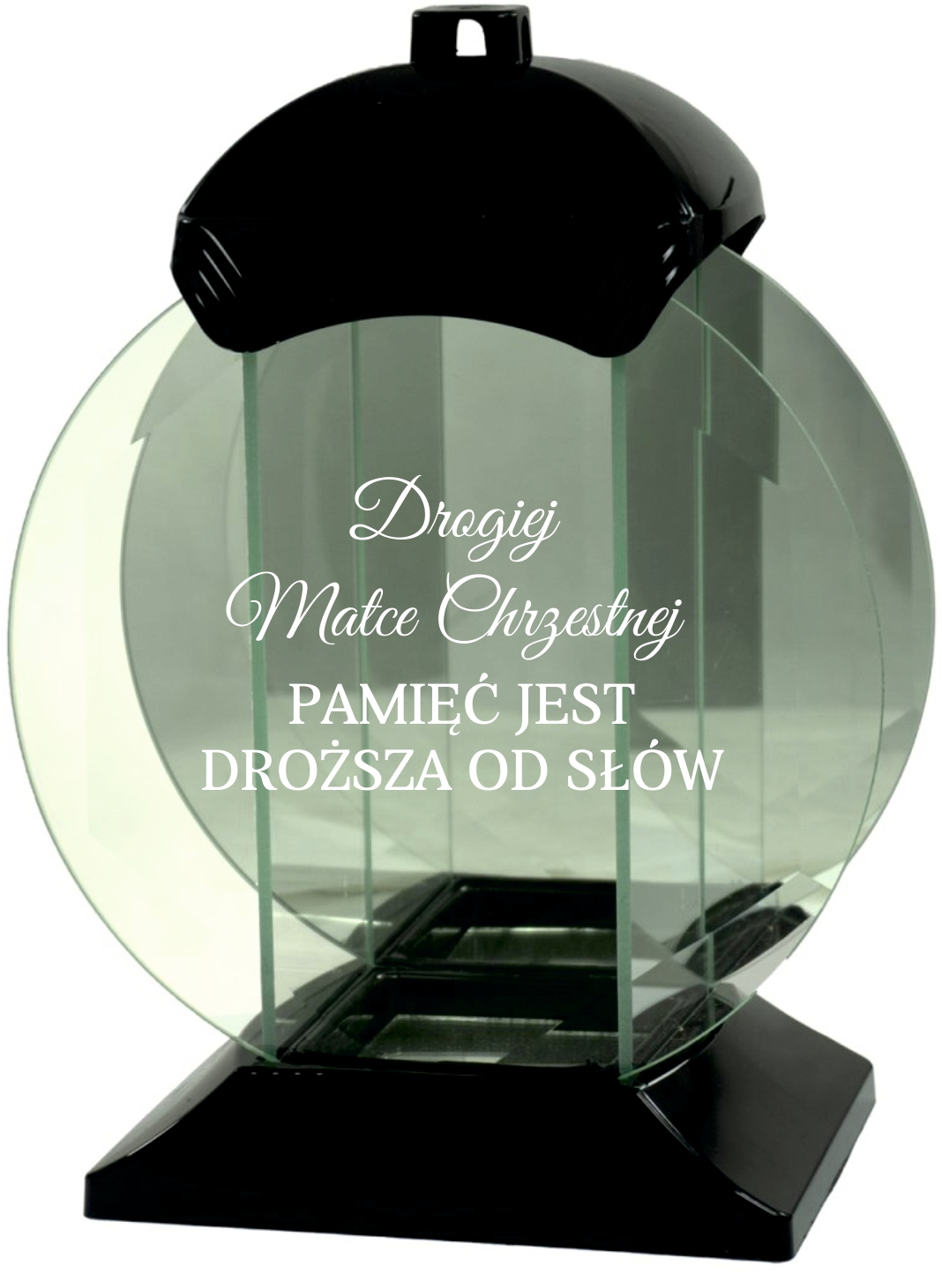 Hřbitovní Svíčka Skleněná rytina Drahé Kmotry