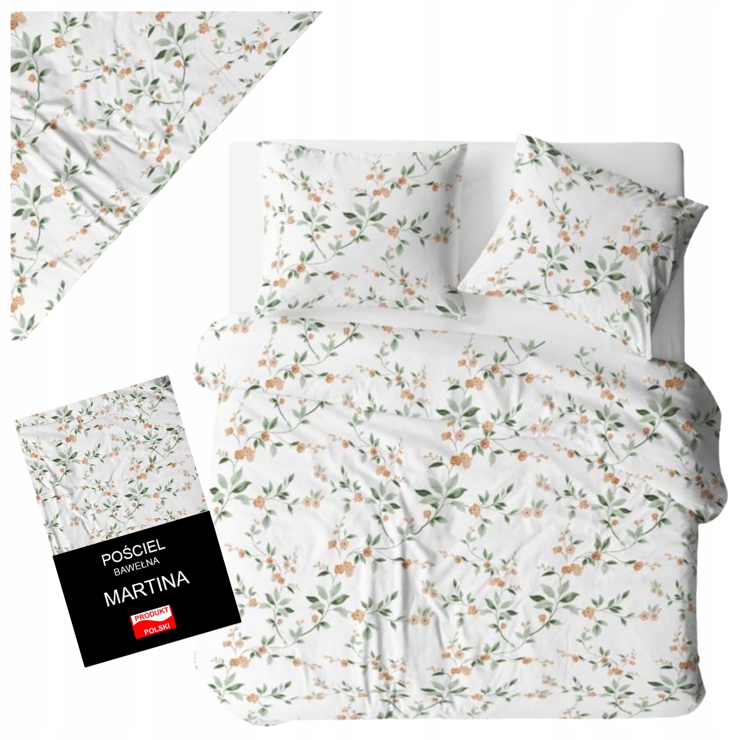 Komplet Pościeli 140x200 Bawełnianej 2x Poduszka 1x Kołdra Komplet