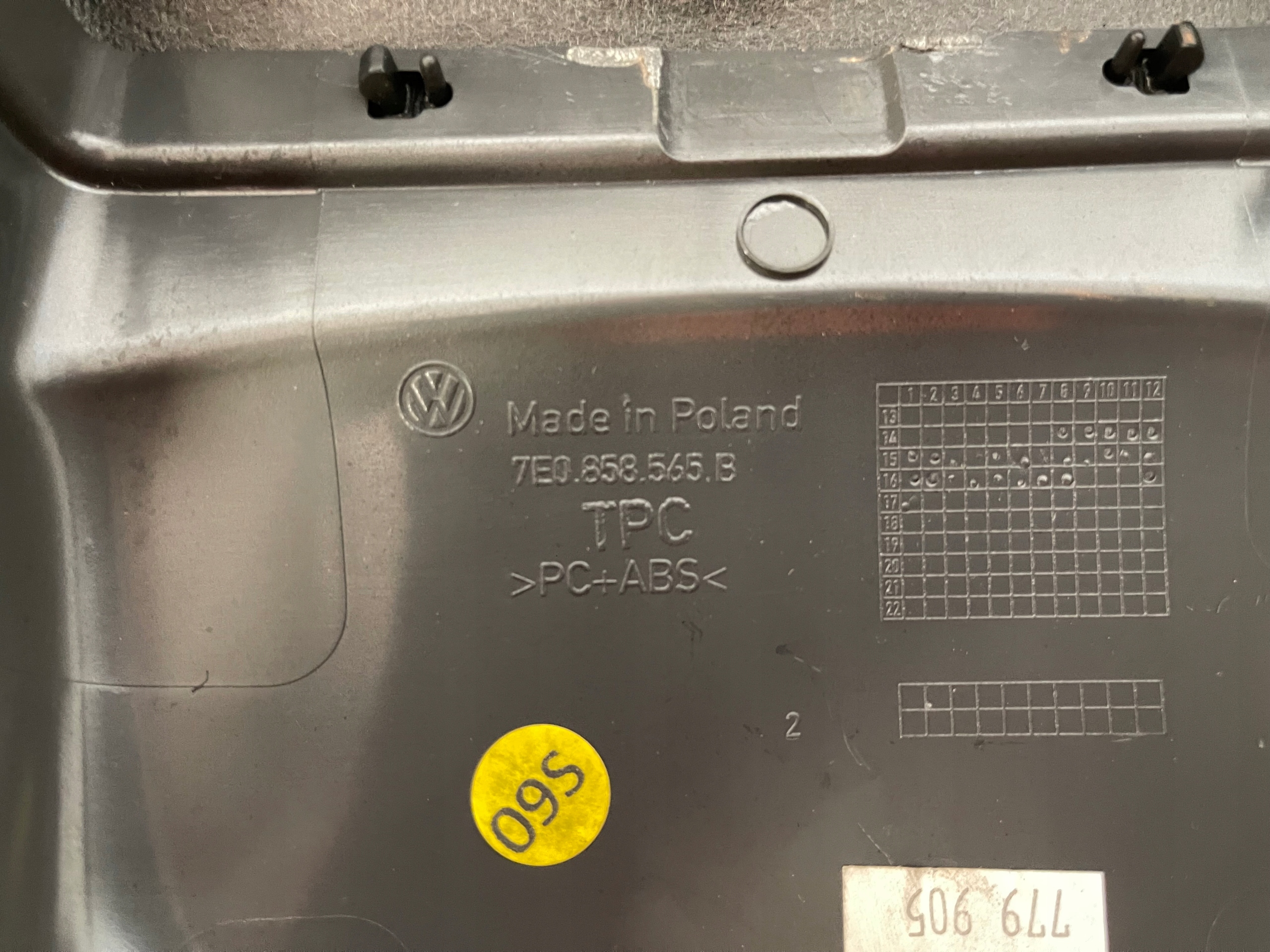 VW T6 obal kryt rám budíků 7E1857053D