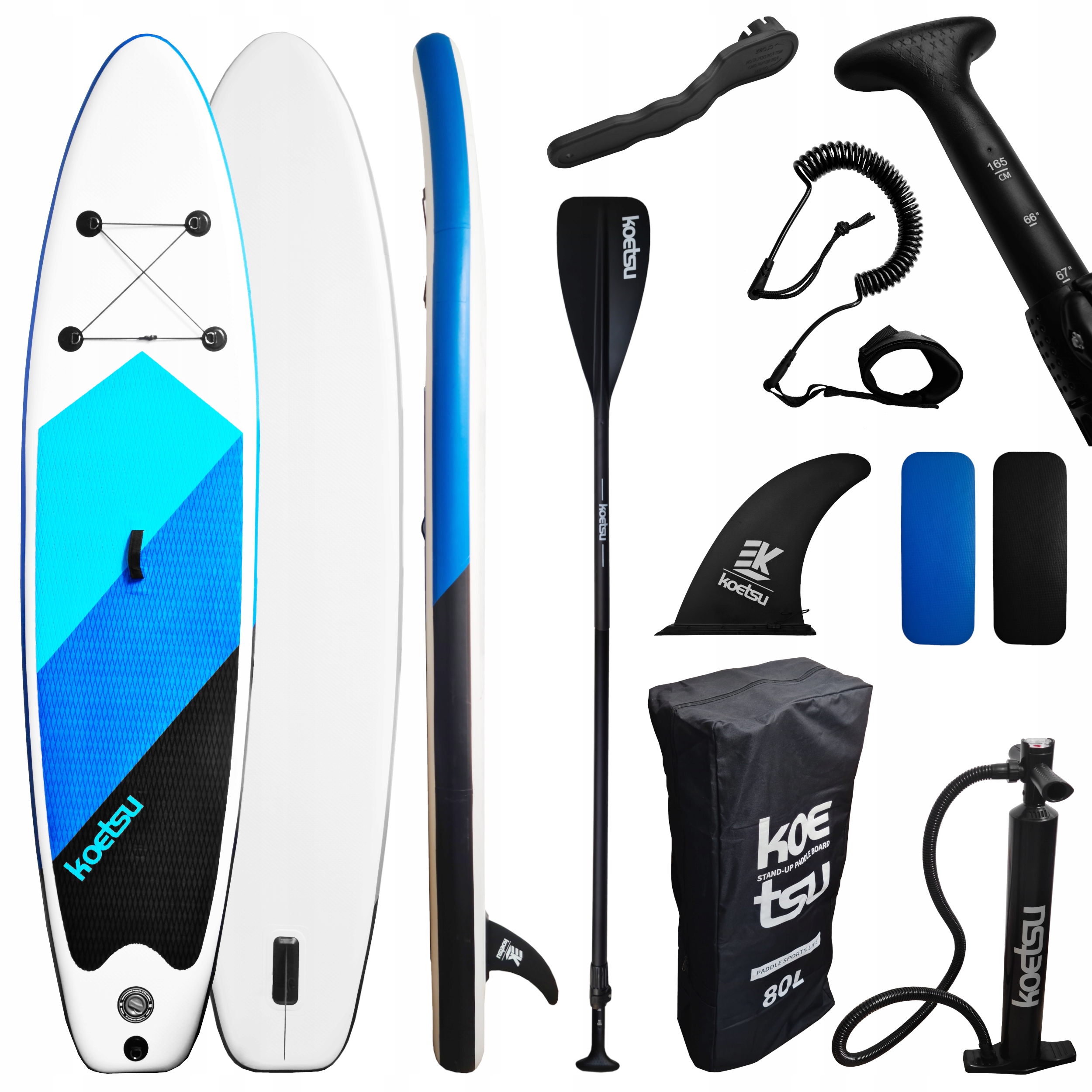 Sup Board 320 cm zestaw do pływania pompka wiosło plecak dmuchany pompowany