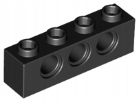 

Lego 3701 technik otwory 1x4 czarny 10 szt N