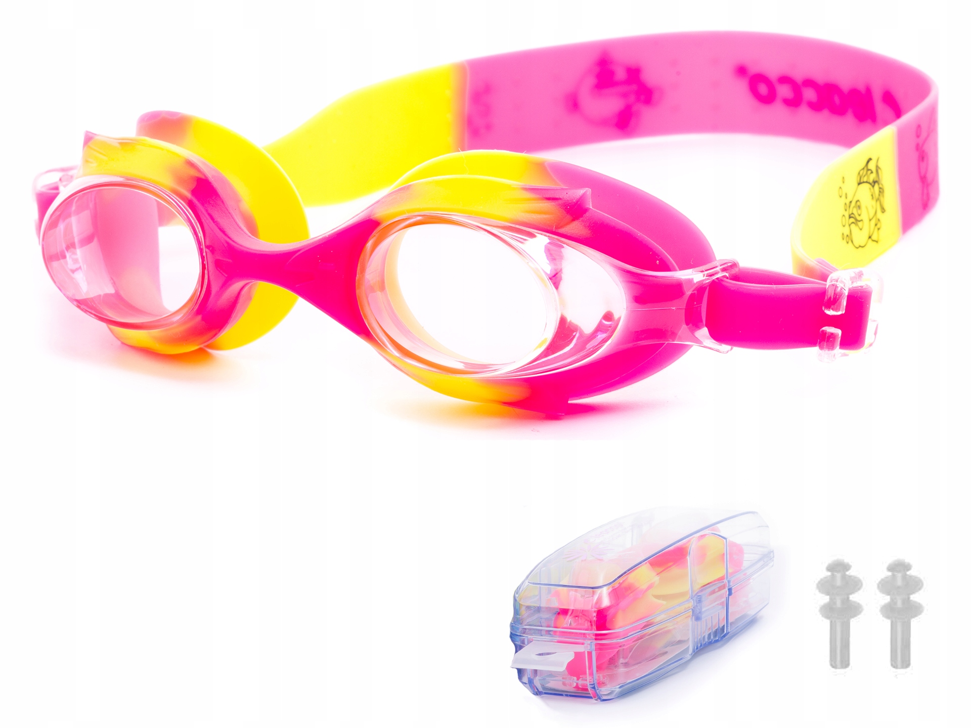 OKULARY PŁYWACKIE dla DZIECI na BASEN ANTI-FOG DZIECIĘCE + ZATYCZKI