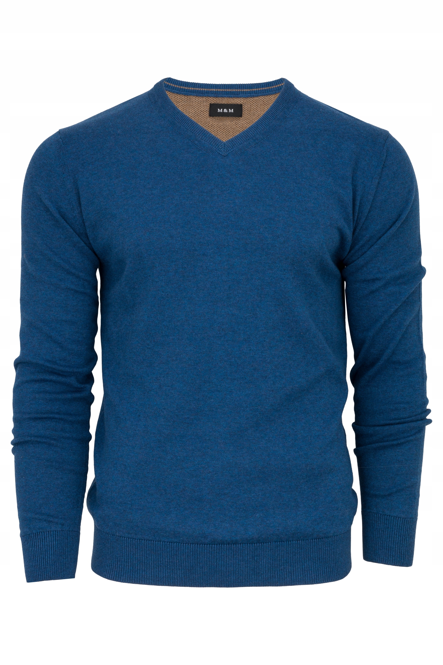 Pánský svetr V-neck serek M&M jeans Premium Cotton Bavlna 100% vel XXL