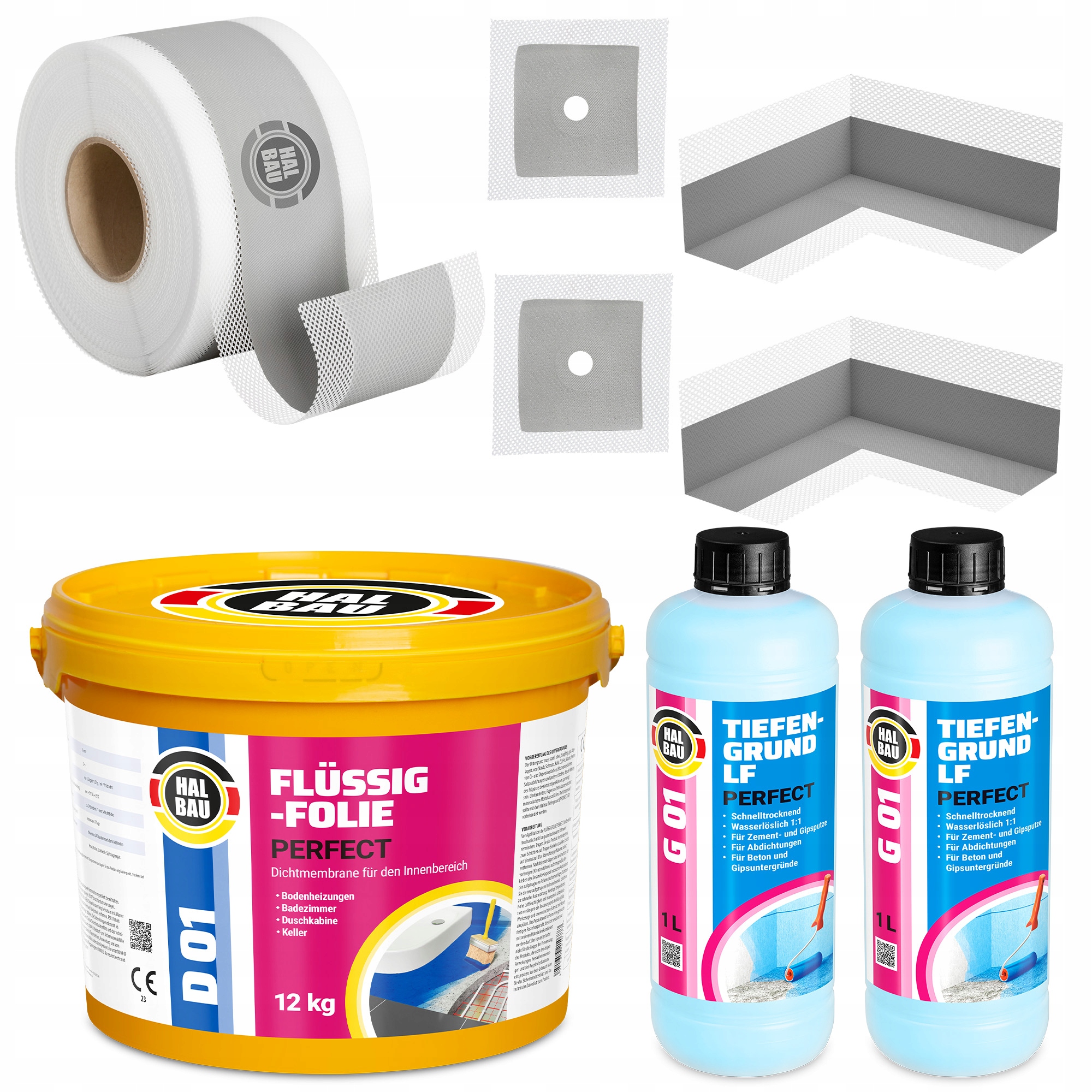 Fólie 12 kg Rohy Páska 5 m Grunt 2 l