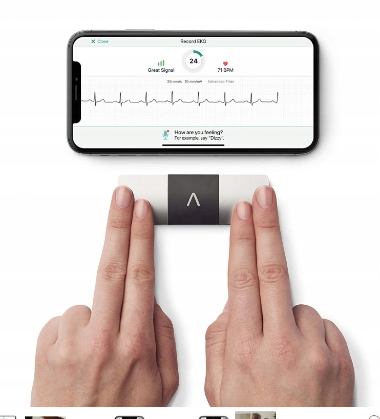 Personalne Ekg urządzenie mobilne Kardia Mobile 6L Holter rytm serca Kardia