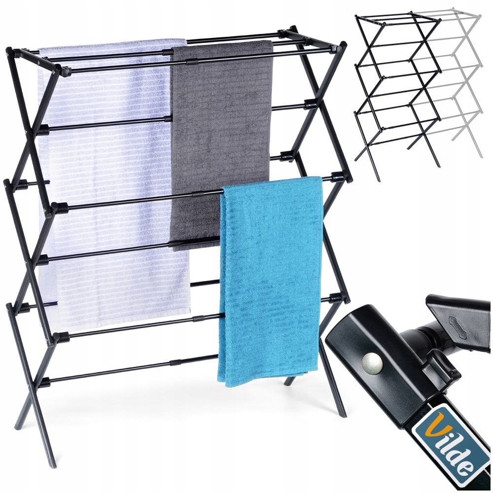 Levně Sušák na prádlo vertikální, posuvná, teleskopická, nastavitelná, 94 cm