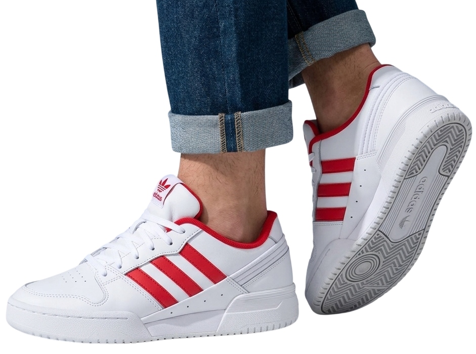 Boty Adidas Pánské sportovní tenisky Tenisky Kožené bílé Pohodlné Obuv