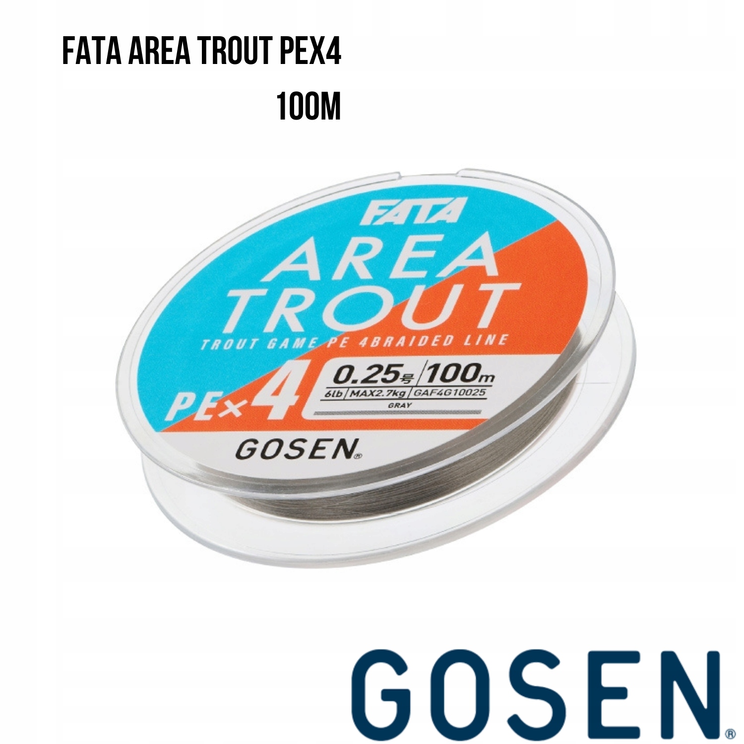 Plecionka Gosen Fata Area Trout PEX4 #0.25/0,083mm/6lb/2,7kg (100 m)
