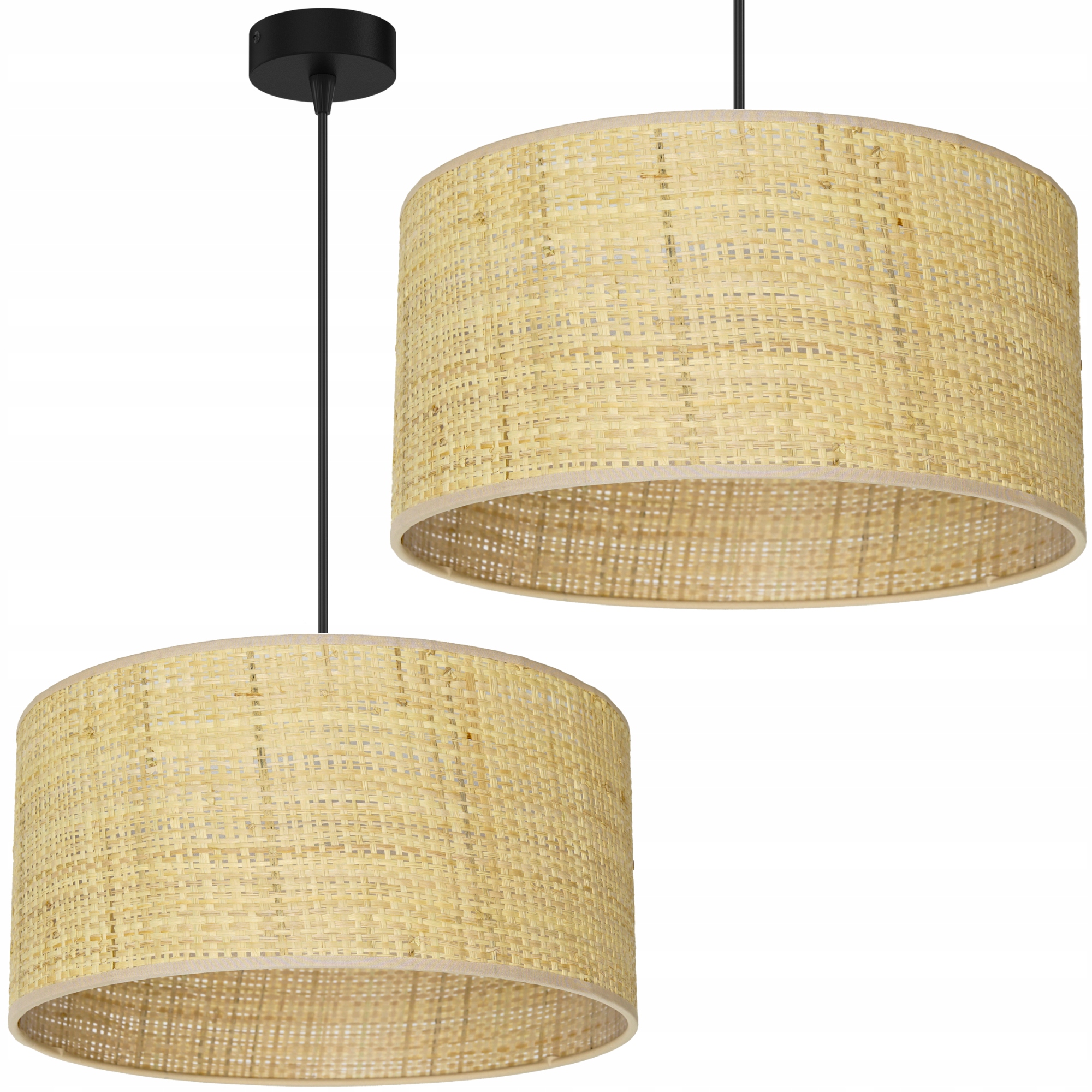 Závěsná Lampa 1PL Stropní Stínidlo Boho Ratan 30CM Led E27 Polská Lampa