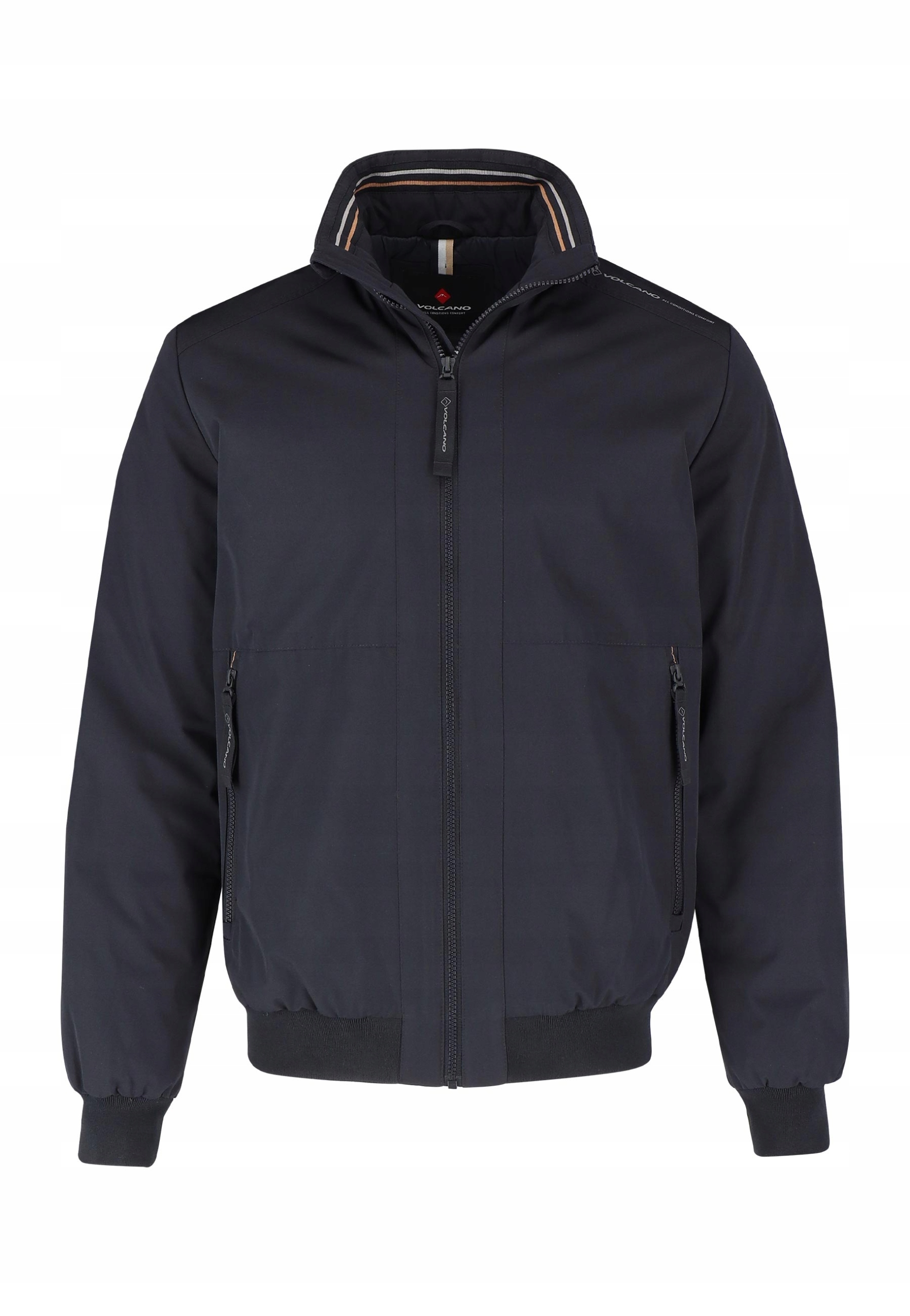 Pánská zateplená bomber bunda, tmavě modrá, se stojáčkem Volcano J-ori L