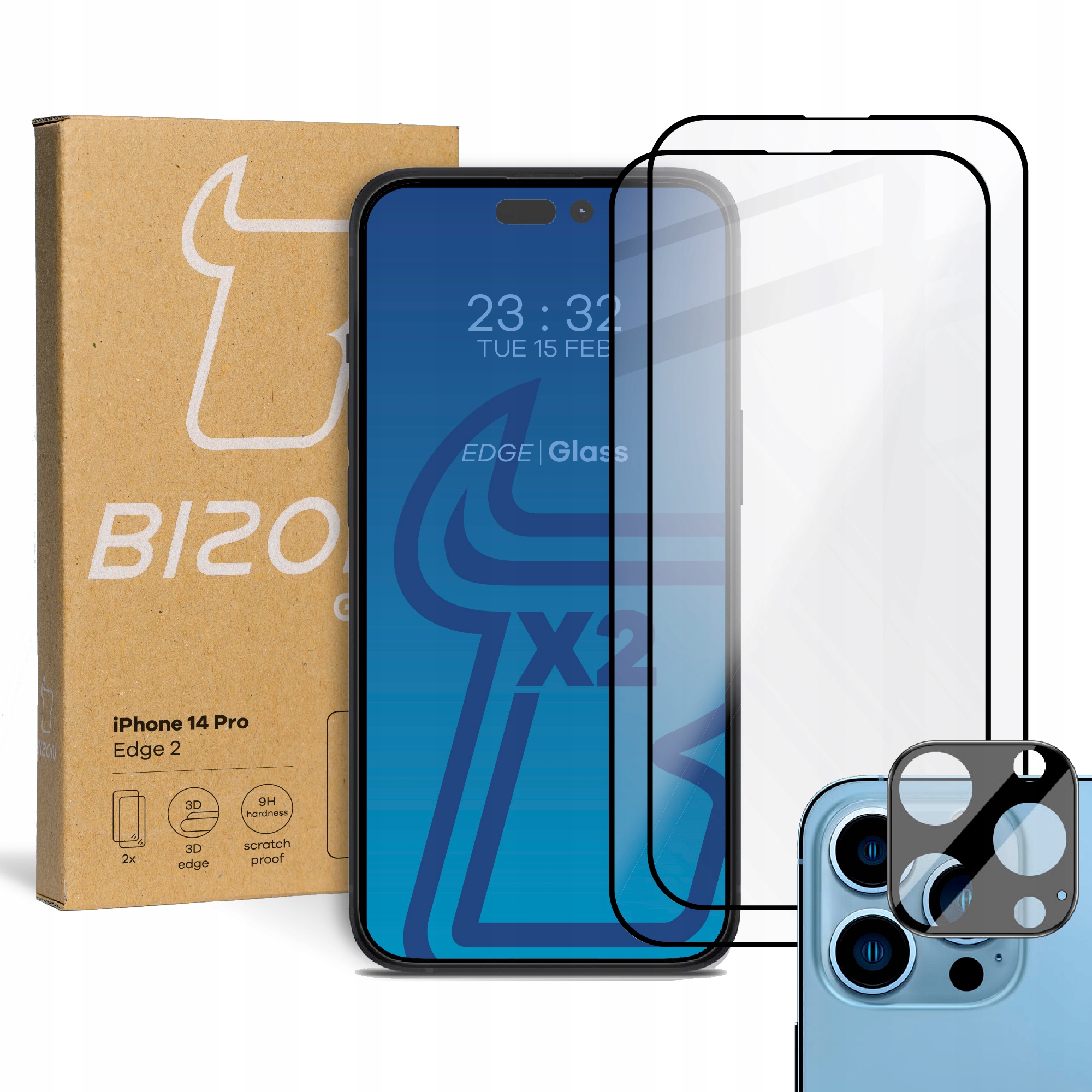 

2x Szkło szybka na aparat Bizon do iPhone 14 Pro