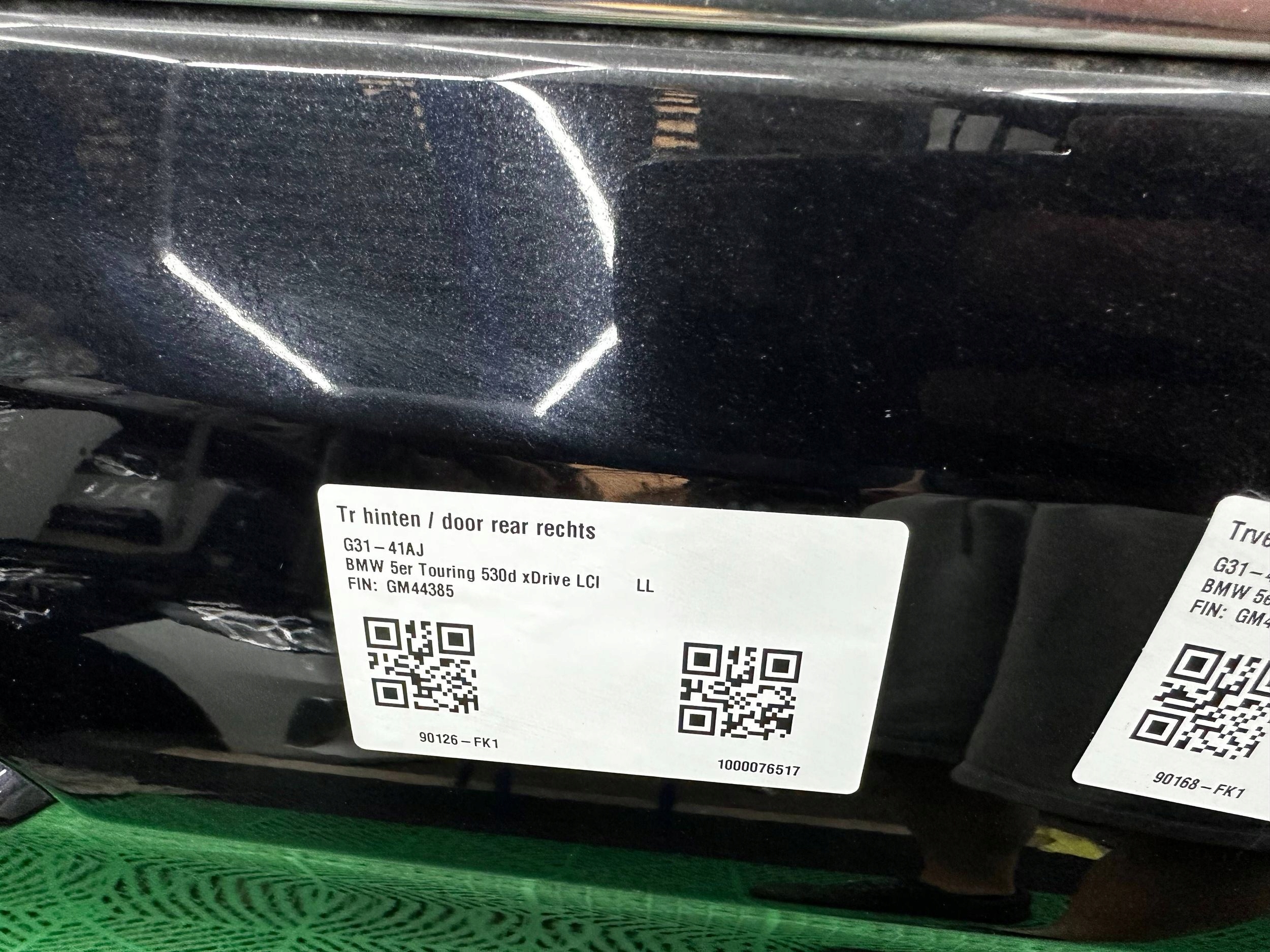 door rear. rear part side right BMW 5 G31 colour 475