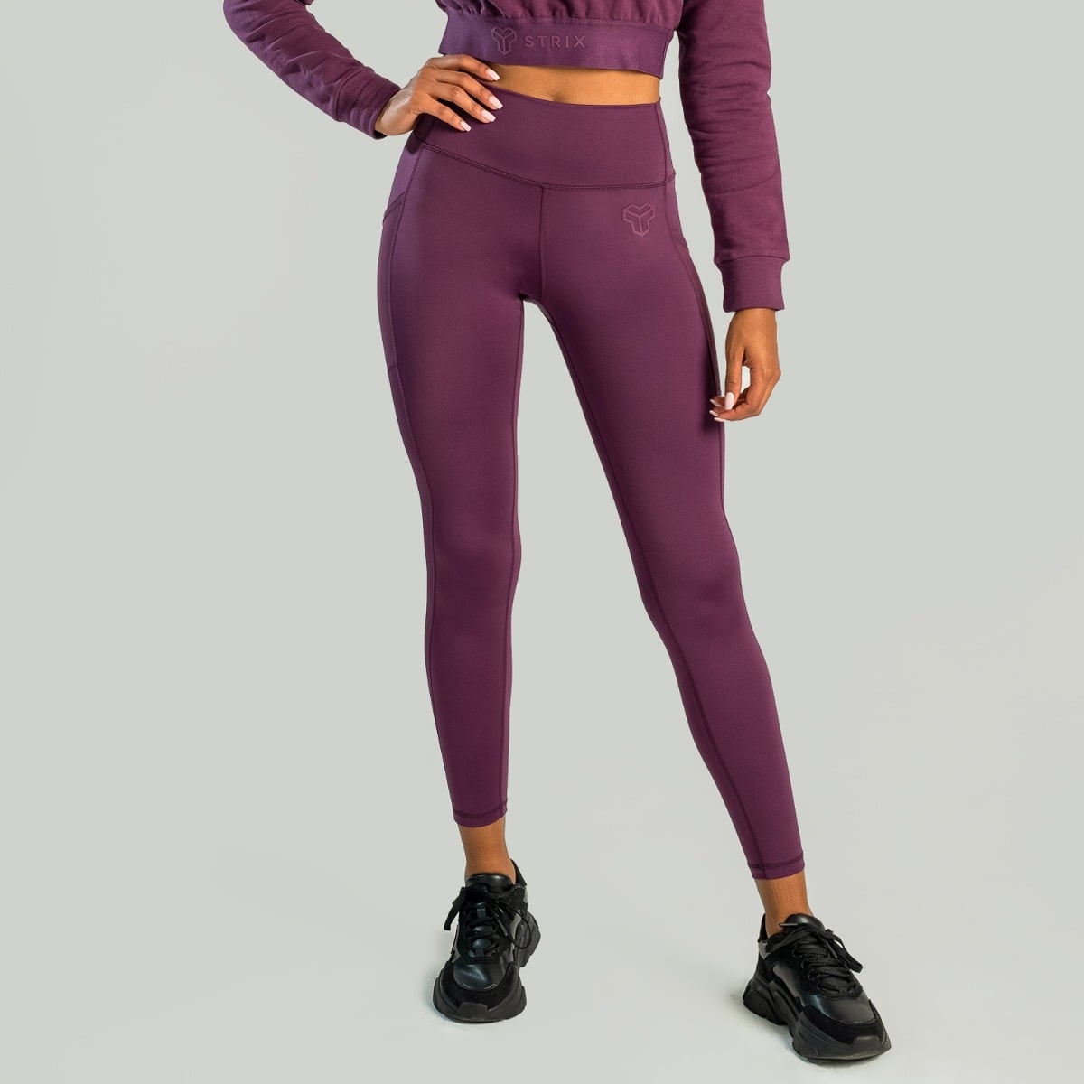 GymBeam Legginsy damskie Essential Plum XL