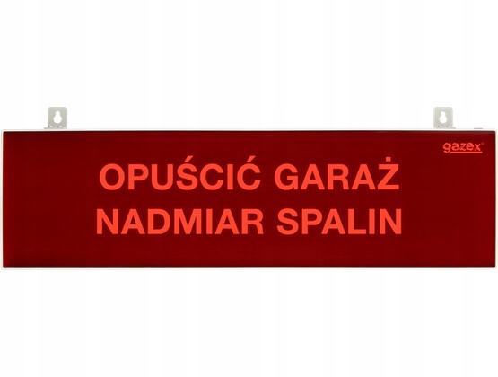 Výstražná tabule „Opustit garáž nadbytečných výfukových plynů“ 230 V výstražná tabule