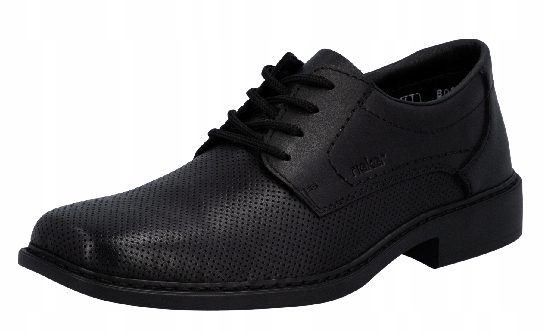 Rieker B0804-00 vel.43 černé pánské elegantní kožené polobotky