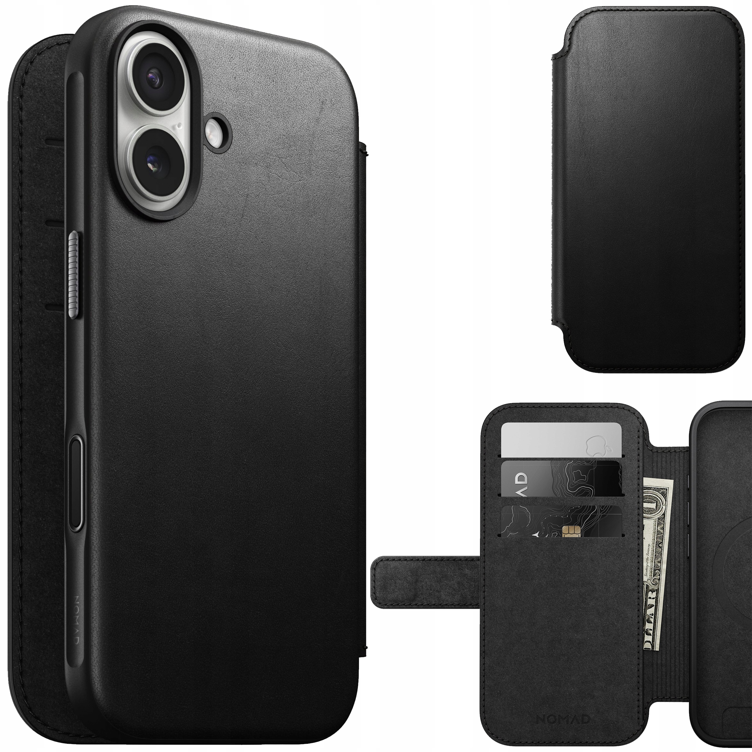 Nomad Modern Leather Folio Case Pouzdro kožené s MagSafe pro iPhone 17