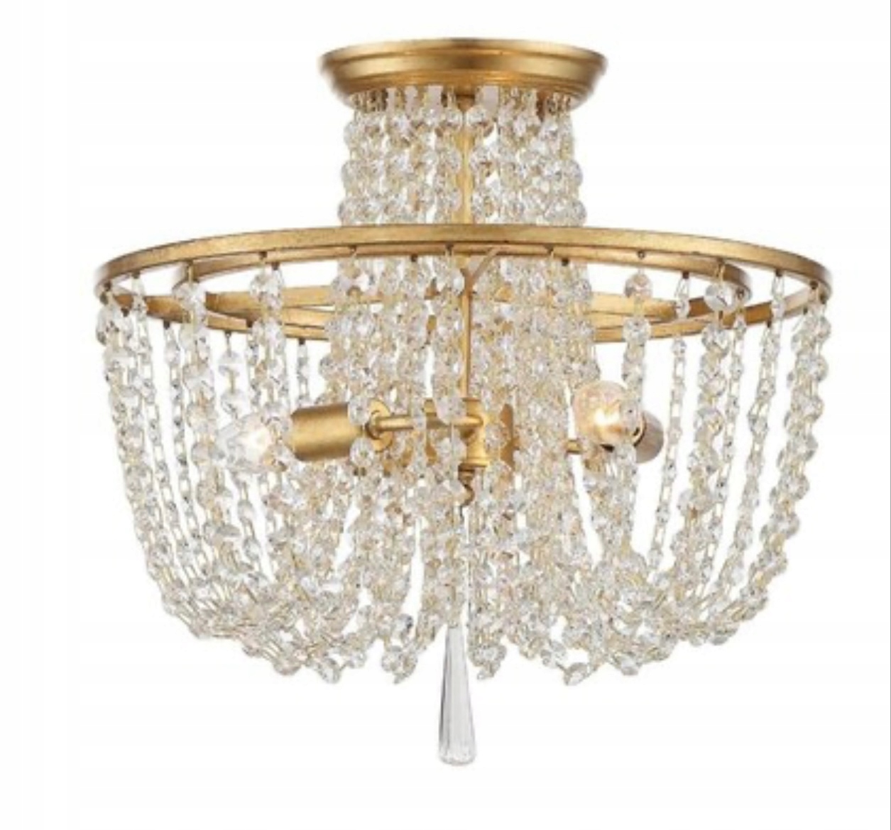 Top Luxusný luster Arcadia 15“ – krištáľový glamour, zlatá povrchová úprava