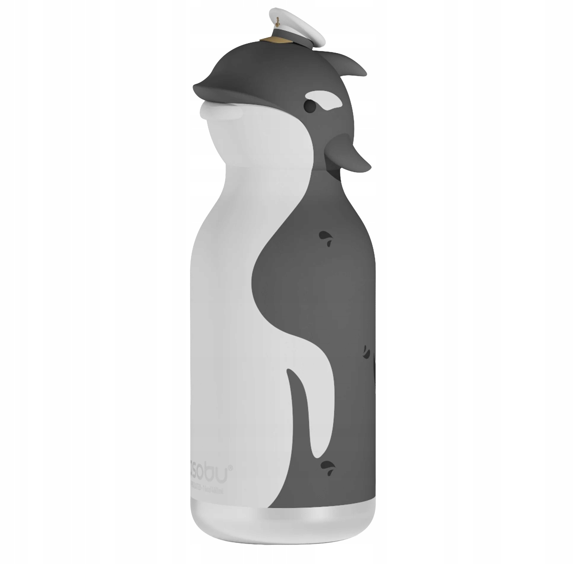Butelka termiczna z rurką Asobu Bestie 460 ml Wieloryb