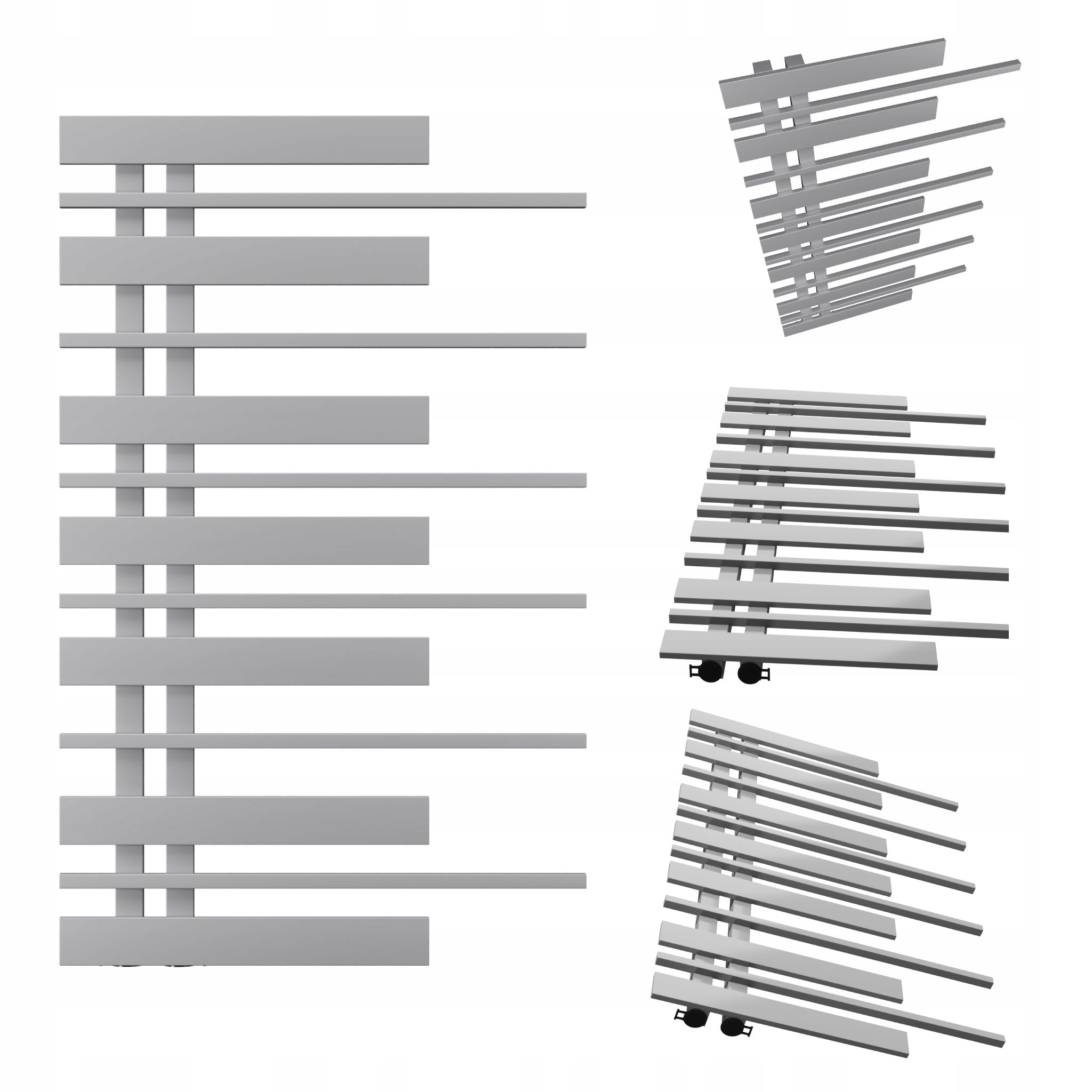 Koupelnový radiátor Pianino 870x570 Stříbrný Levý