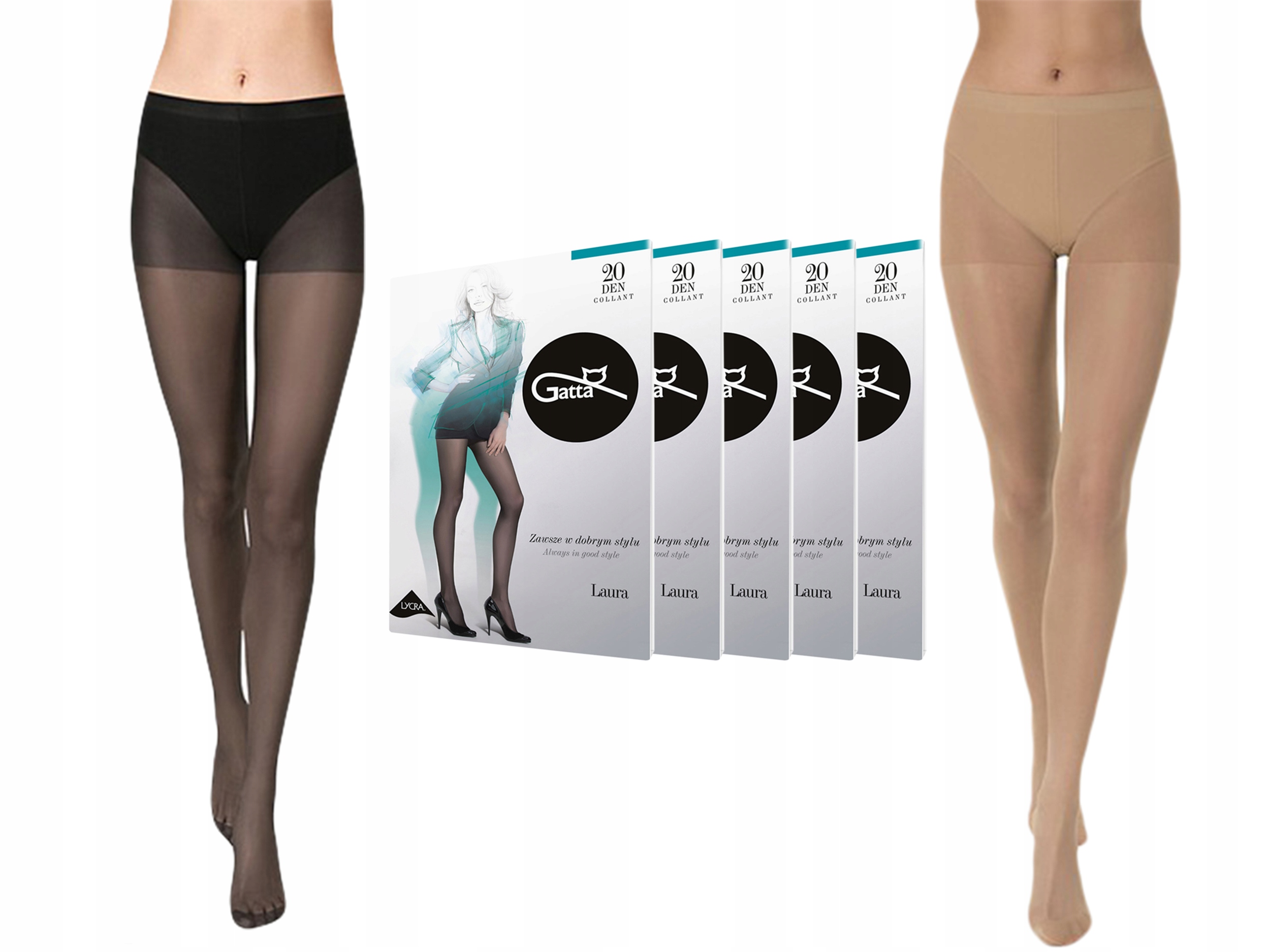 

rajstopy lycra Gatta Laura 15/20 Den , 5-pak , 4-L