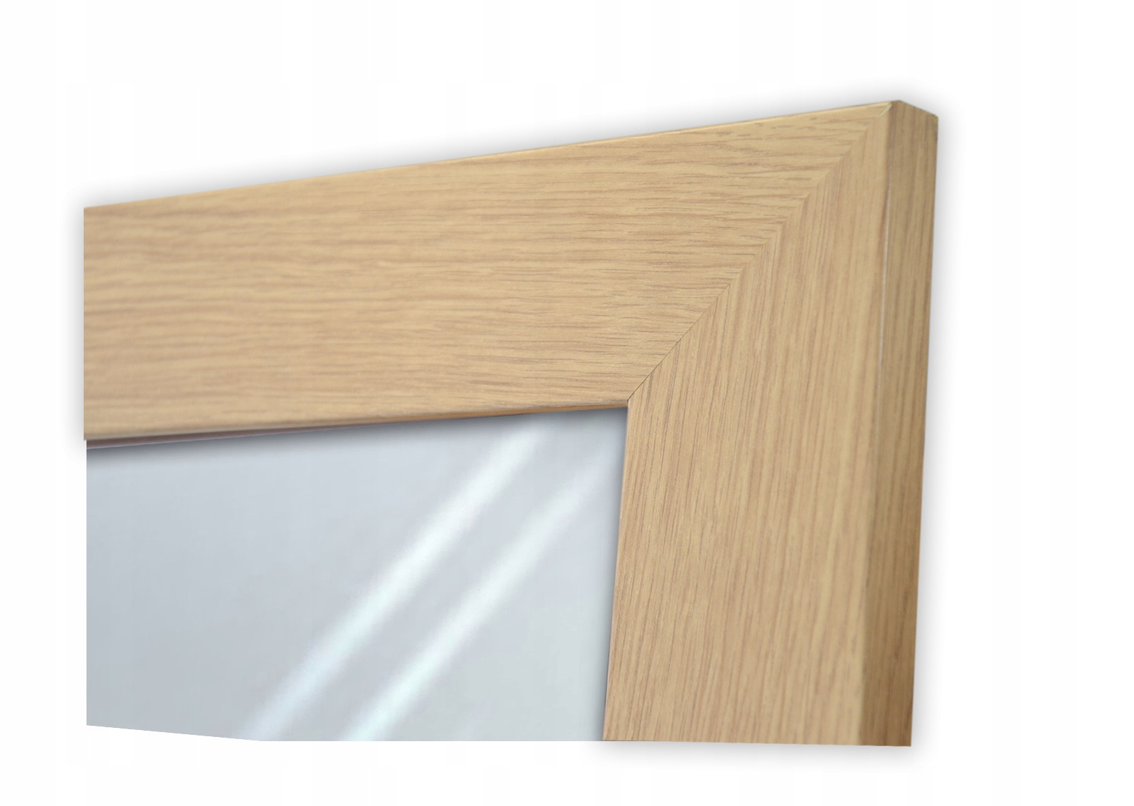 Zrcadlo v širokém rámu 90x80, světlý dub