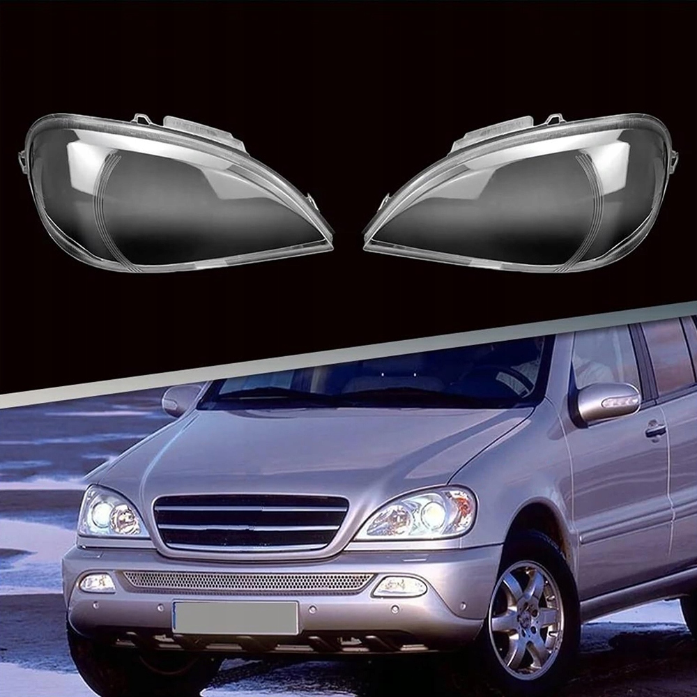 Mercedes-Benz ML W163 Kloše Předních Světel Světlomety Komplet Uv Povlak