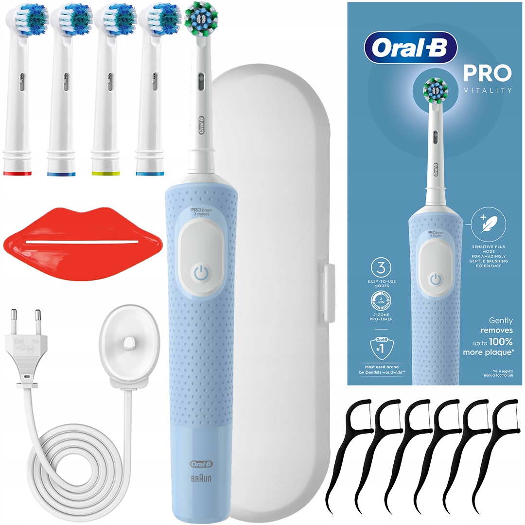 Szczoteczka Elektryczna Oral-b Vitality Pro D103 Blue Gratisy Etui Końcówki