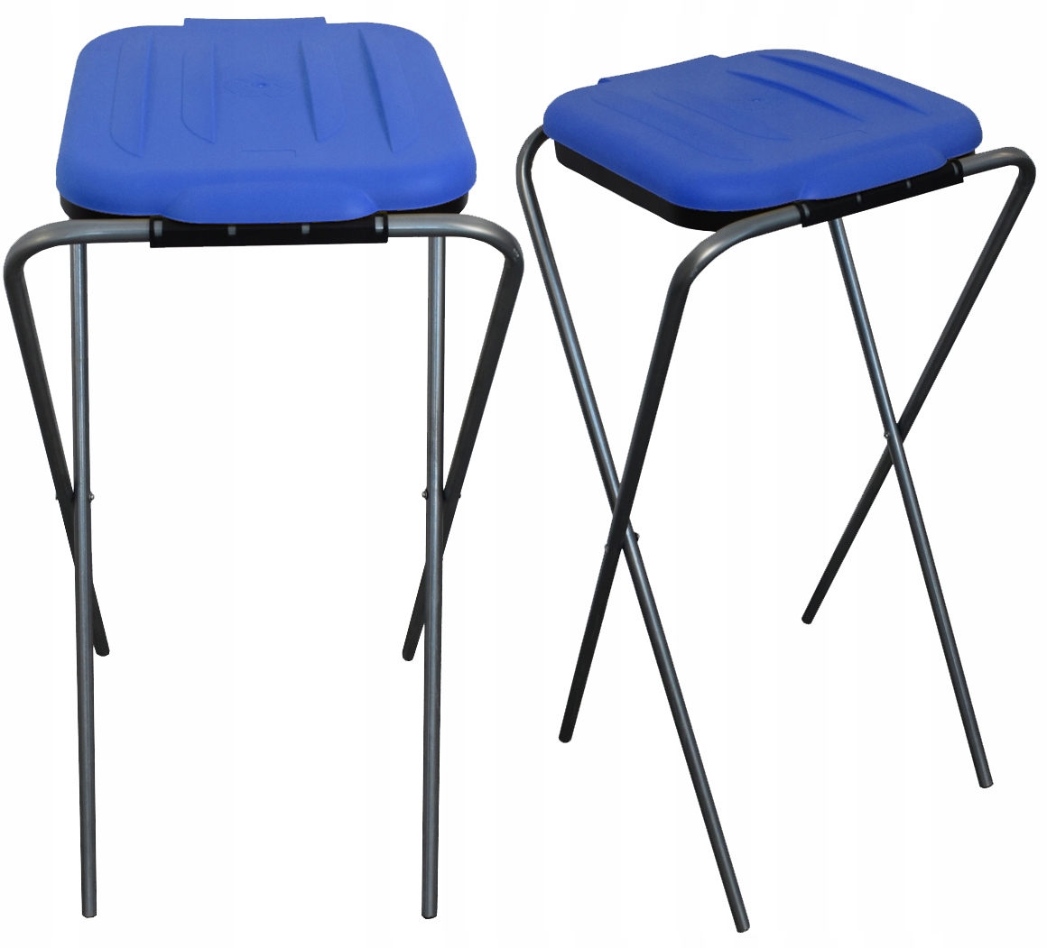 Stojak do segregacji odpadów (1-stanowiskowy) niebieski