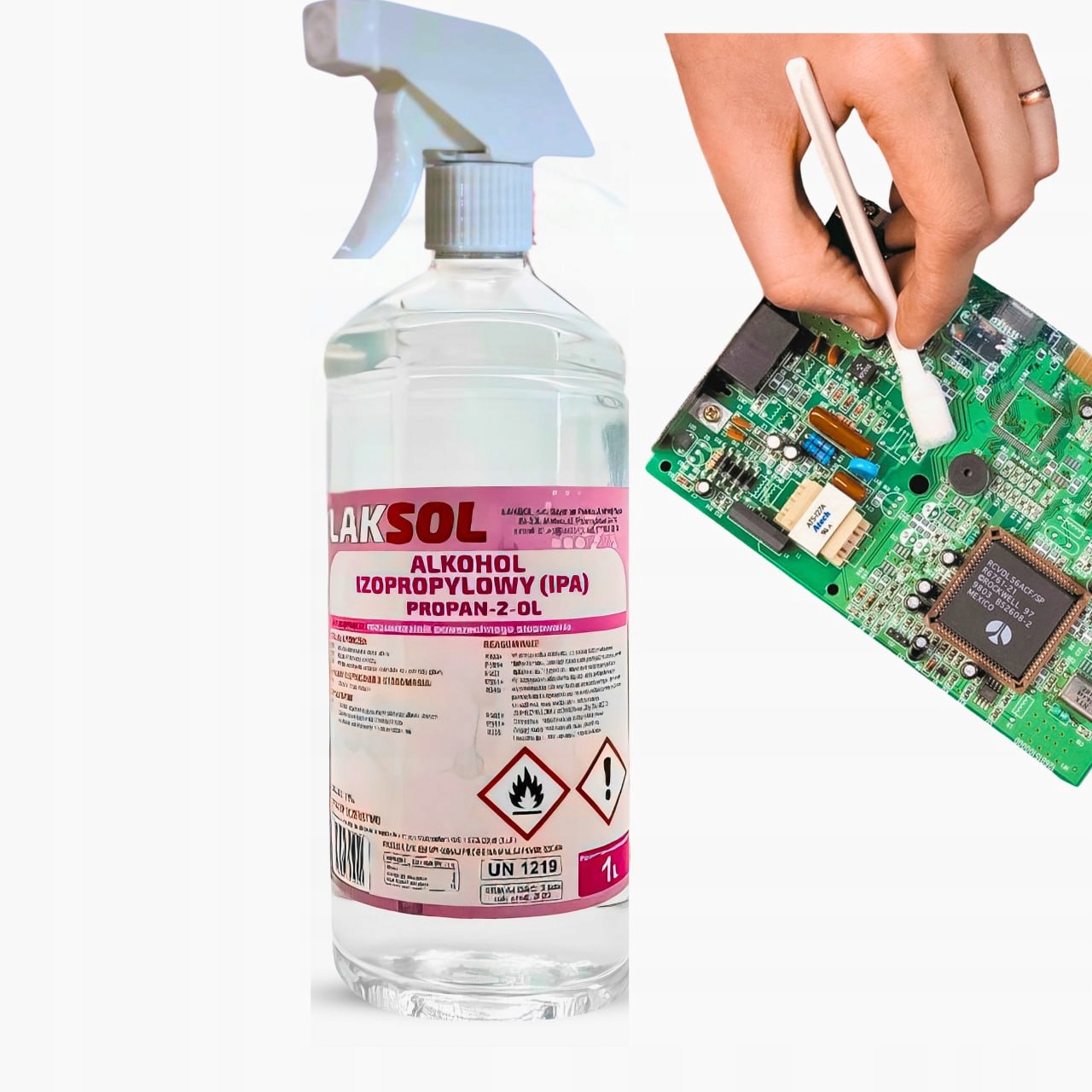 Ipa Alkohol Izopropylowy 1L Izopropanol 99% Pcb Odtłuszczacz Rozpylacz