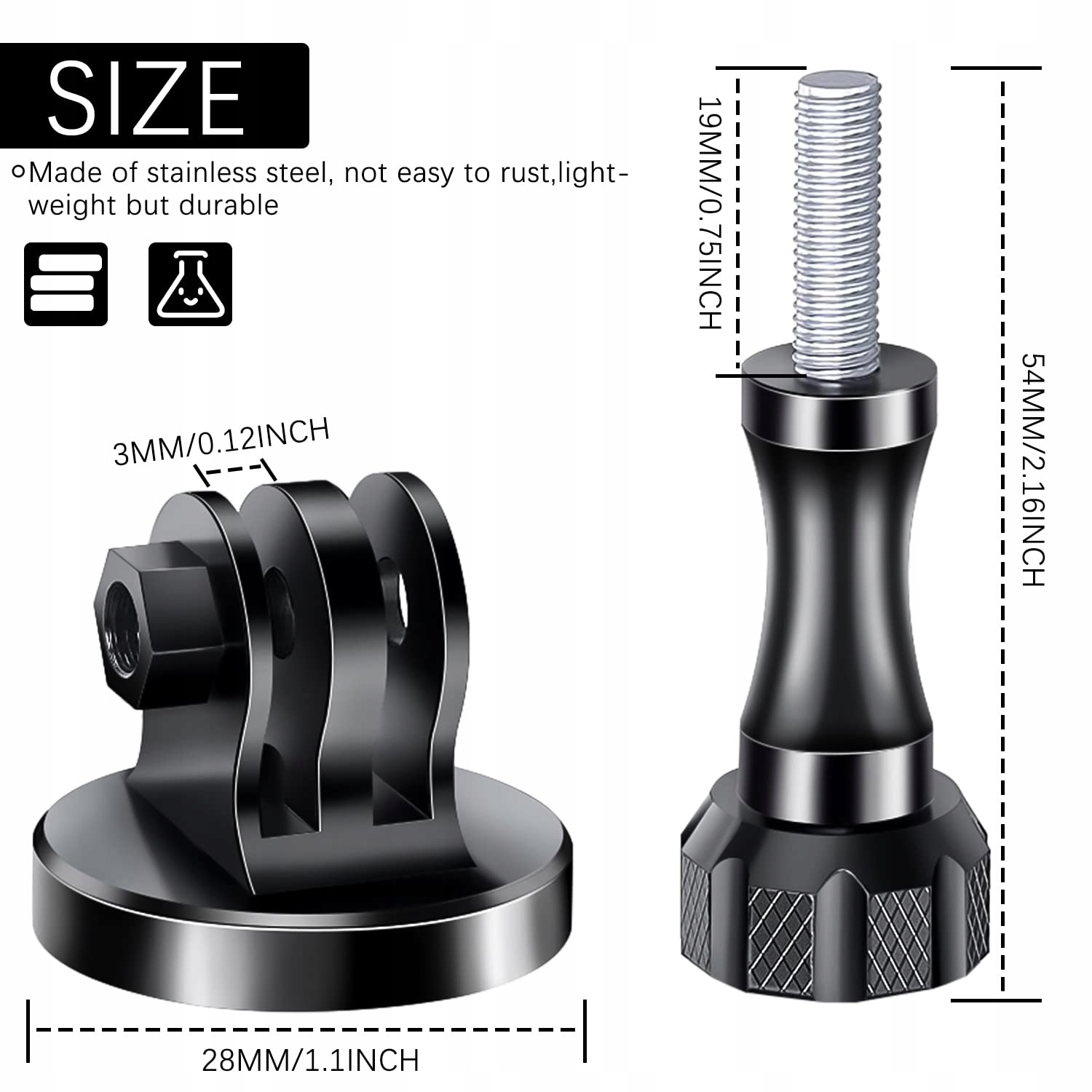 GOPRO Adapter Do Statywu Aluminiowy Uchwyt Do Kamery DJI Osmo Action — miniatura 2