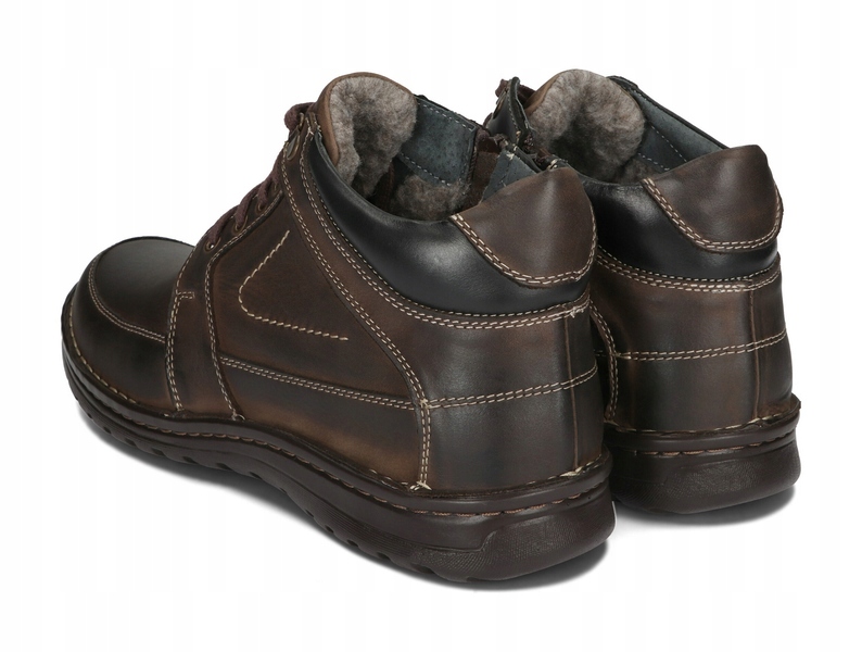 PÓBUTY ZIMOWE TRZEWIKI OCIEPLANE SKÓRA 184 CBR R 41 Model 184 CBR