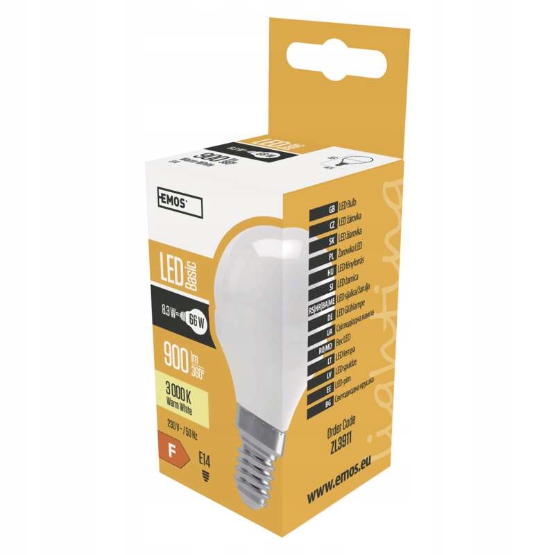 

Żarówka Led Emos mini globe 8,3W E14 ww ZL3911
