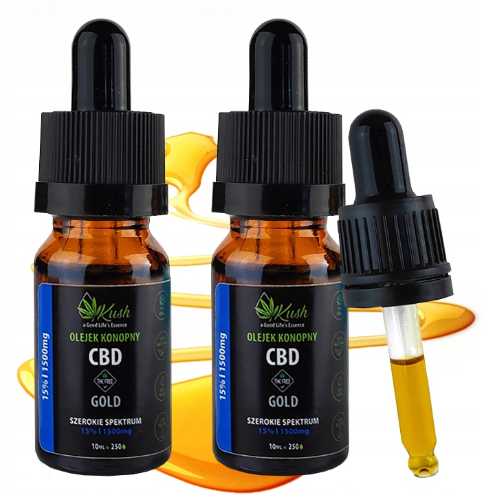 

Olejek Konopny Kush Cbd Gold 15% 3000 mg 2x 10ml